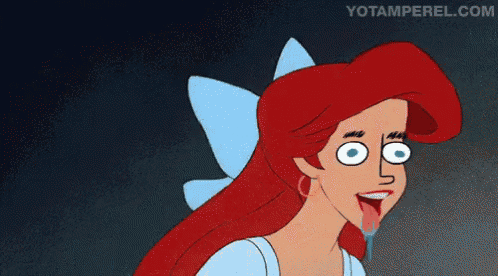 a cartoon drawing of ariel from the little mermaid