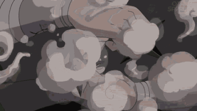 a cartoon of a person being struck by a beam of light .