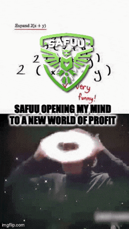a man is holding a circle in front of his head and making a funny face .