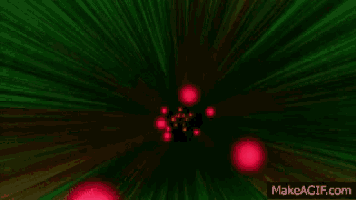 a computer generated image of a green and red background