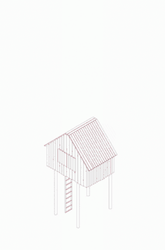 a drawing of a hot air balloon with a heart shaped roof