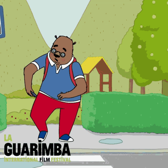 a poster for the guarimba international film festival shows a bear