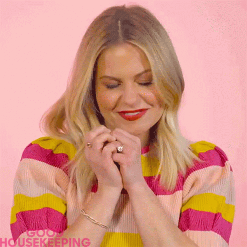 Touched Candace Cameron GIF - Touched Candace Cameron Good Housekeeping GIFs