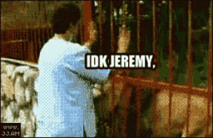 a pixelated image with the words idk jeremy