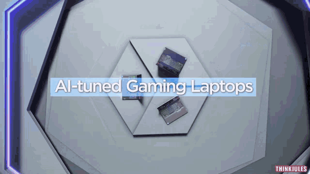 an ad for al-tuned gaming laptops is displayed on a white background