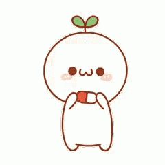 a cartoon character with a plant growing out of it 's head is holding a red pill .