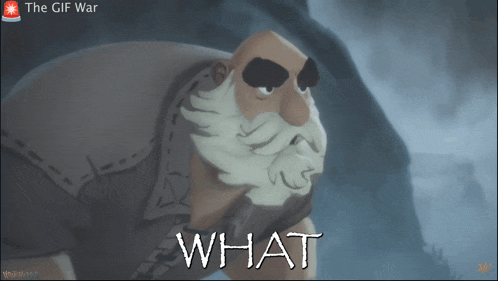 a cartoon of a man with a beard and the caption staring at