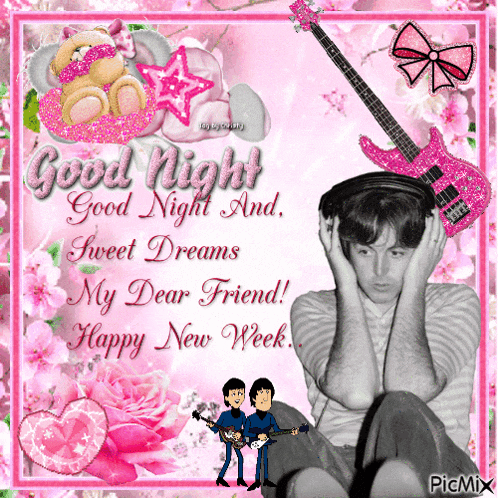 a greeting card that says good night good night and sweet dreams my dear friend