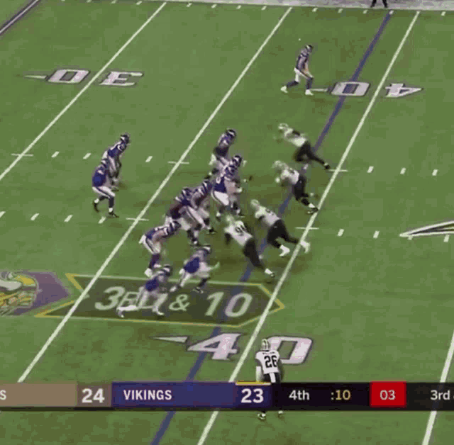 a football game between the ny giants and the vikings