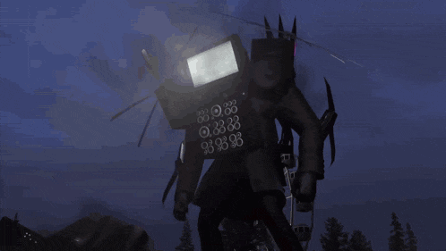 a red light is shining on a statue of a man with the number 8888 on his back