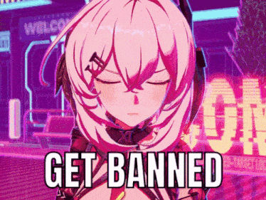 a girl with pink hair is standing in front of a sign that says welcome