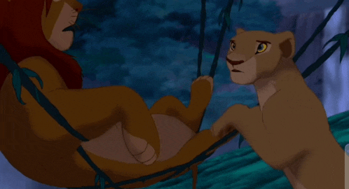 a lion and a lioness from the lion king
