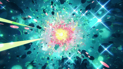 a computer generated image of a colorful explosion in the sky