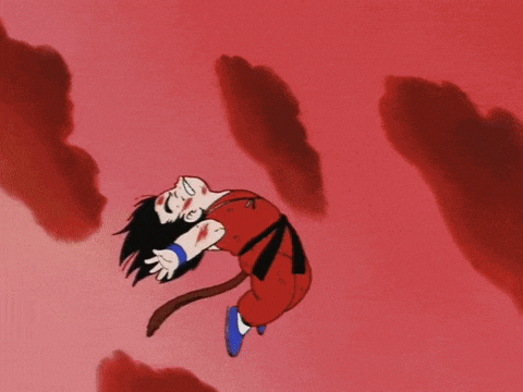 a cartoon of a person being eaten by a monster