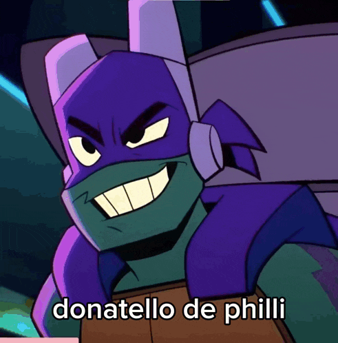 a picture of donatello de philli from teenage mutant ninja turtles with the caption donatello de philli