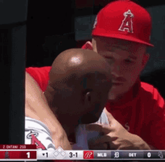 Mike Trout Justin Upton GIF - Mike Trout Justin Upton Pitchingto Anaheim GIFs
