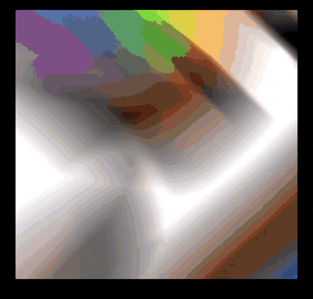 a rainbow of colors is displayed on a black background