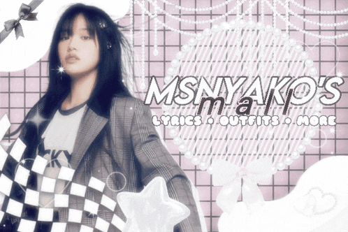 a poster for msnyako 's shows a girl in a plaid jacket