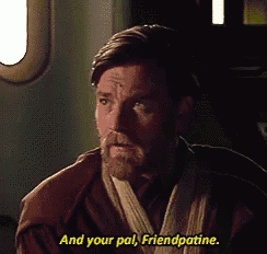 a man with a beard says " and your pal friendpatine " in front of a window