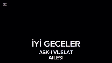 a city skyline with the words iyi geceler ask-i vuslat ailesi