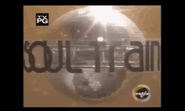 a poster for soul train with a disco ball