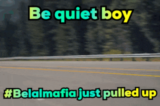 a sign that says be quiet boy on it