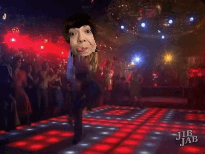 jib jab shows a woman dancing in a disco