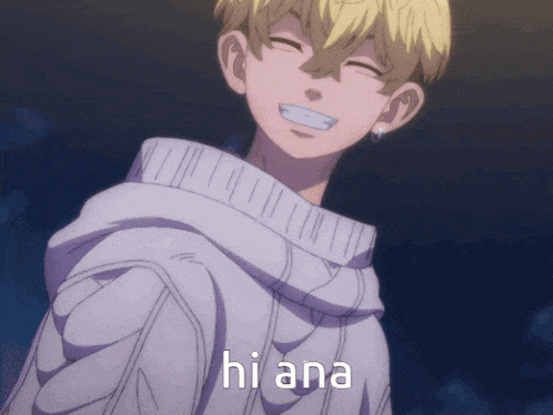 a cartoon character with the word hi ana on the bottom right