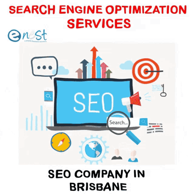 an advertisement for seo company in brisbane