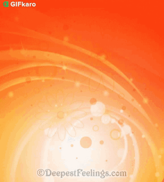 a gif from deepestfeelings.com shows an orange background with flowers and circles