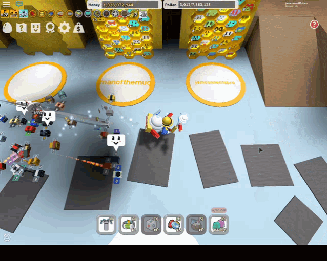 a screenshot of a video game with the name manofthemuc at the top