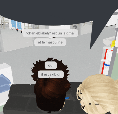 a speech bubble says charlieblakely " est un sigma "