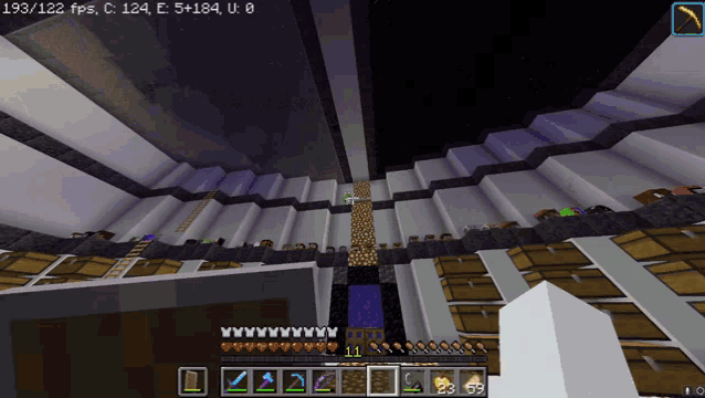 a screenshot of a minecraft game with the numbers 193 and 122 on the bottom left