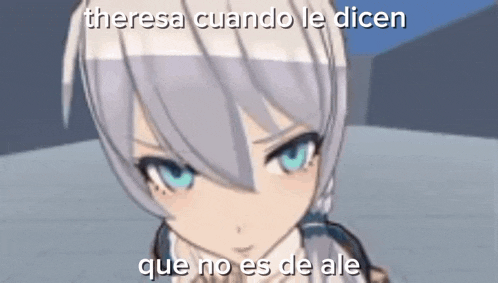 theresa cuando le dicen que no es de ale is a cartoon character