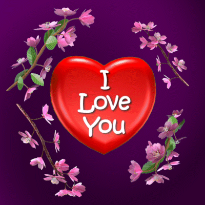 I Love You Love Heart GIF - I Love You Love Heart Cherry Blossom GIFs
