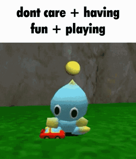 Chao Garden Chao Sonic GIF - Chao Garden Chao Sonic We Dont Care Meme GIFs