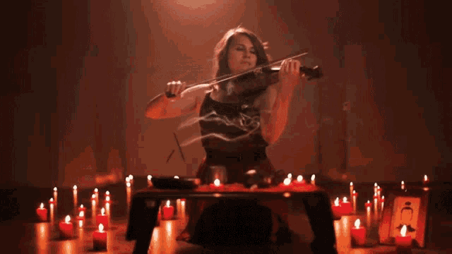 Playing Violin Taylor Davis GIF - Playing Violin Taylor Davis Leaves From The Vine GIFs