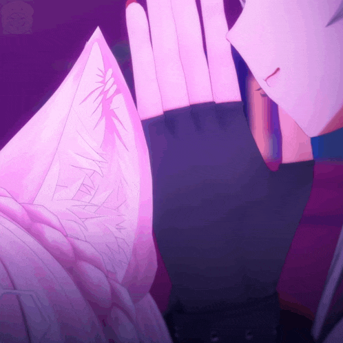 a person 's hand is reaching out towards another person 's hand
