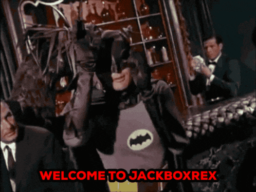 a welcome to jackboxrex advertisement with batman