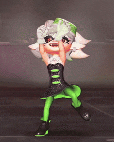 a cartoon character in a black and green outfit