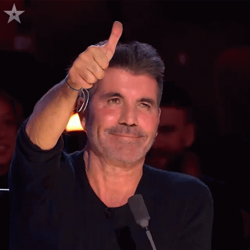 Thumbs Up Simon Cowell GIF - Thumbs Up Simon Cowell Britains Got Talent GIFs