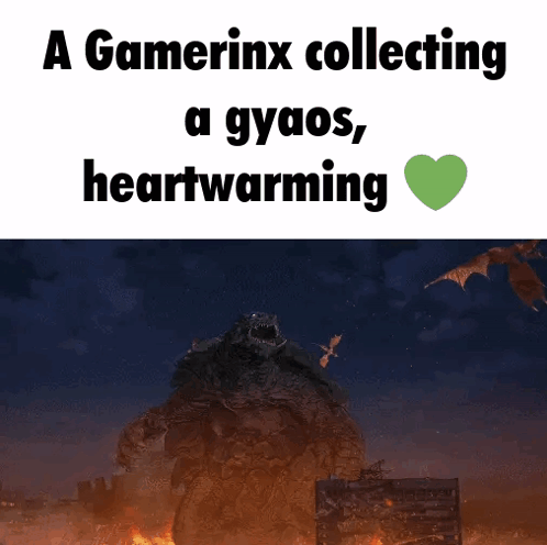 A Gamerinx Collecting A Gyaos Heartwarming GIF - A Gamerinx Collecting A Gyaos Heartwarming Green Heart GIFs
