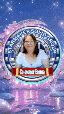 a starmaker solid group logo with a woman in the center