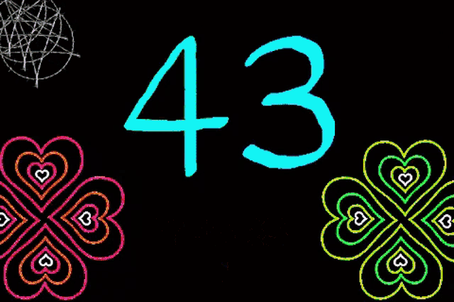 a sign that says 43 years friendship with hearts