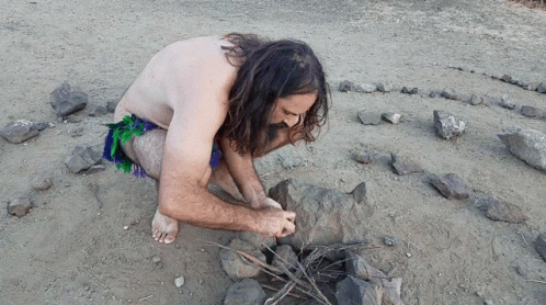 Over Your Shoulder Caveman GIF - Over Your Shoulder Caveman Watch Back GIFs