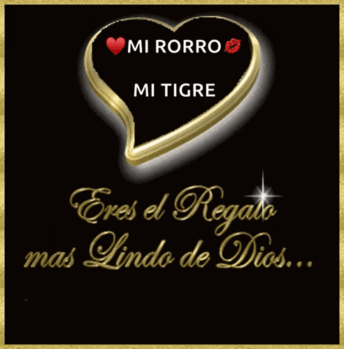 a brown heart with the words mi morro mi tigre on it