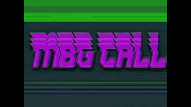 a purple and green logo that says ' tbg call '