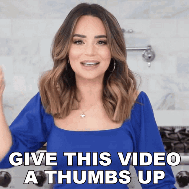 Give This Video A Thumbs Up Rosanna Pansino GIF - Give This Video A Thumbs Up Rosanna Pansino Give Me Thumbs Up GIFs