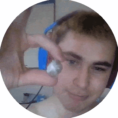 a man in a circle holding a small object in his hand