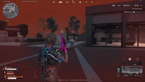 a screenshot of a video game with the words early access gameplay not final on the bottom